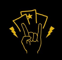 Rockin Rare Collectibles rock hand logo